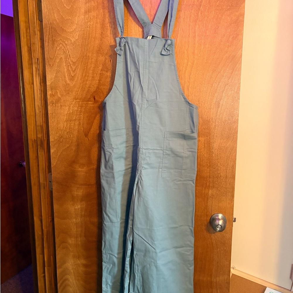 Zenana Light Blue Overalls Jumper